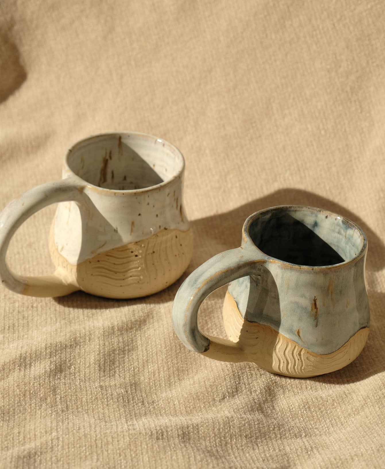 Carved Mug - White Speckle