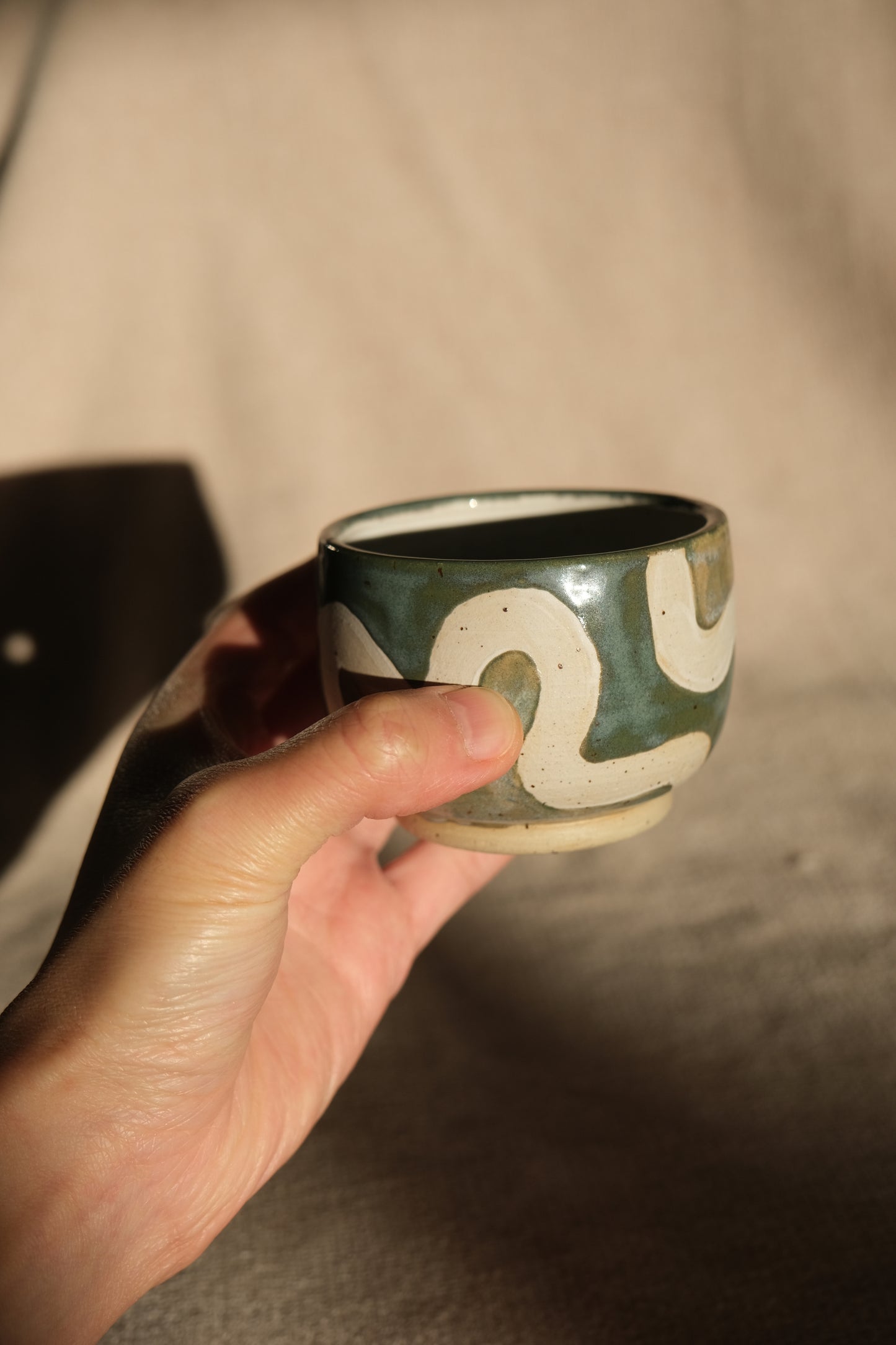 Swirly Espresso Cup - Cloudy Jade