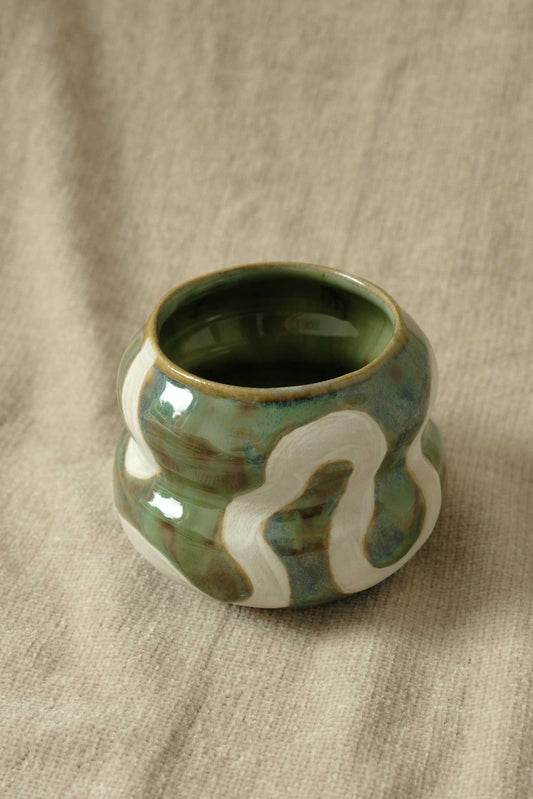 Swirl Bubble Cup - Iridescent Green