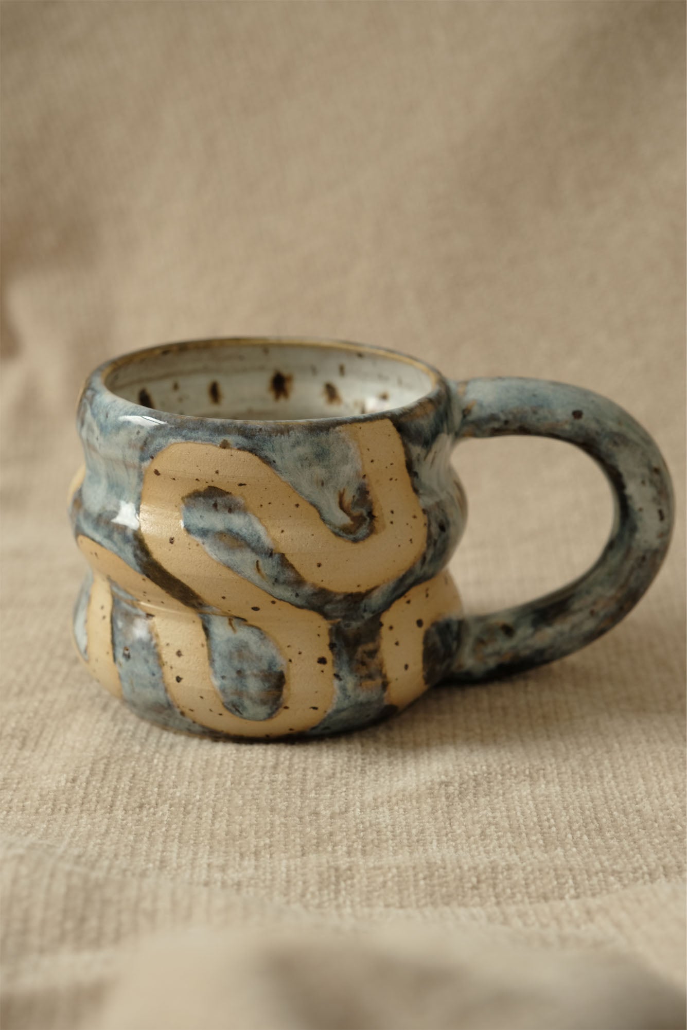Swirl Bubble Mug - Cloudy Blue