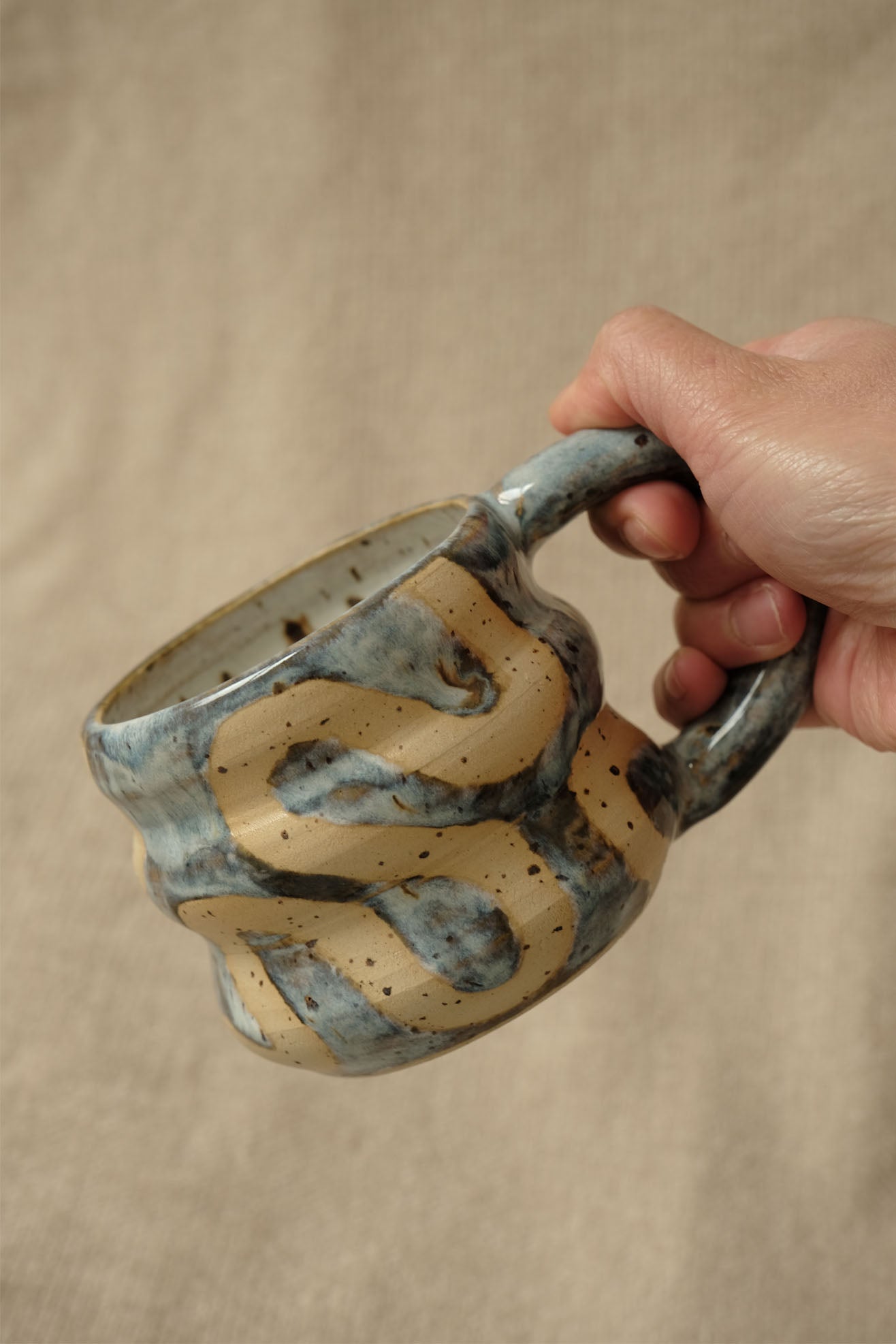 Swirl Bubble Mug - Cloudy Blue