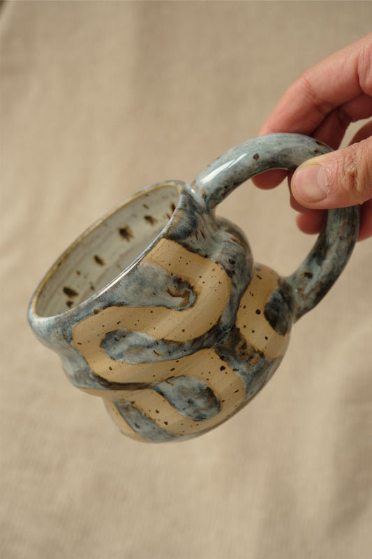 Swirl Bubble Mug - Cloudy Blue