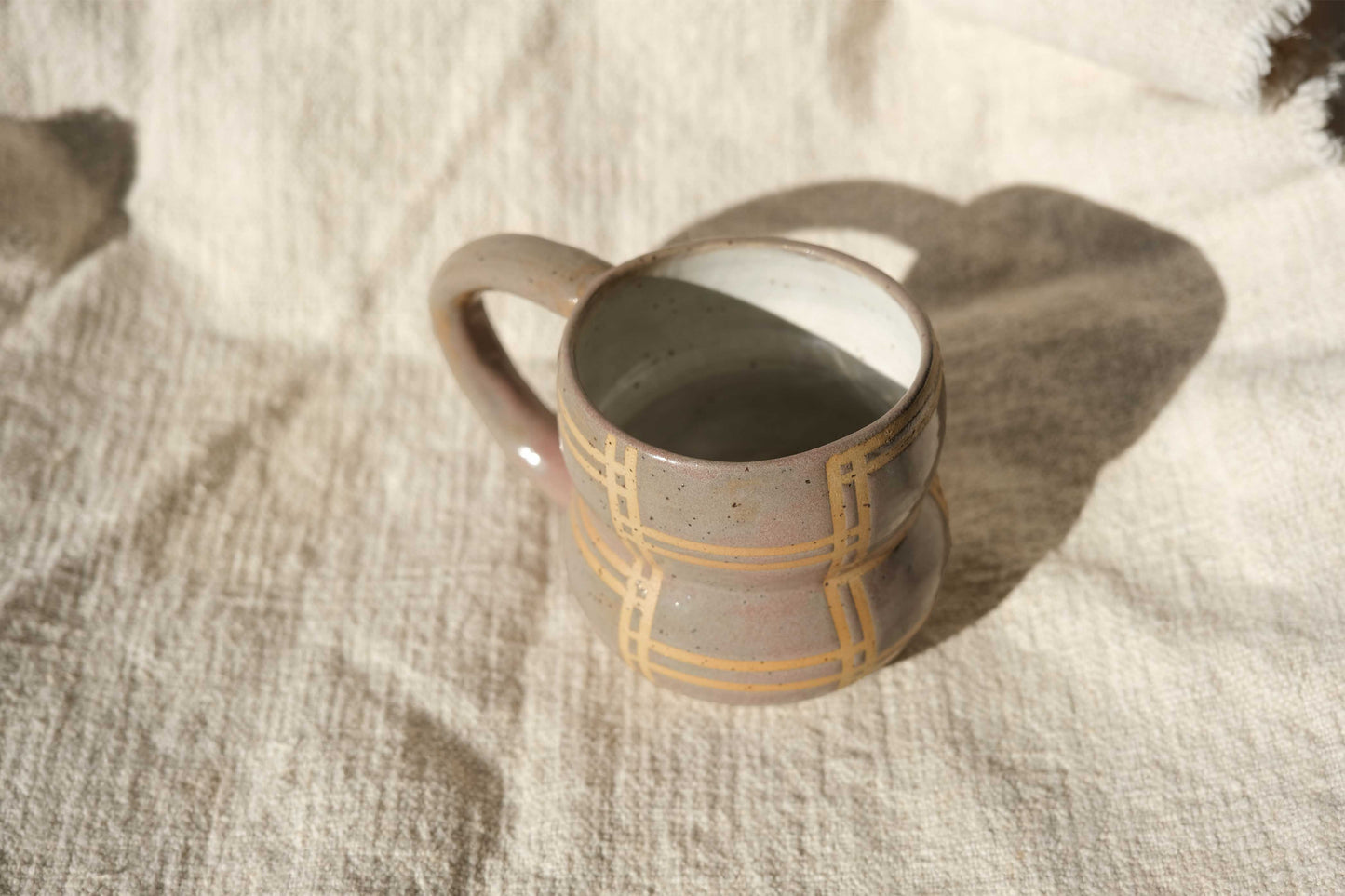 Lined Bubble Mug - Toasted Grey & Dusty Rose