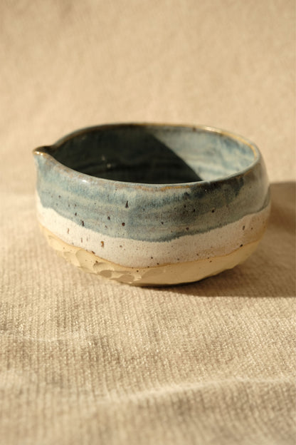 Carved Matcha Bowl - Sandy Beach