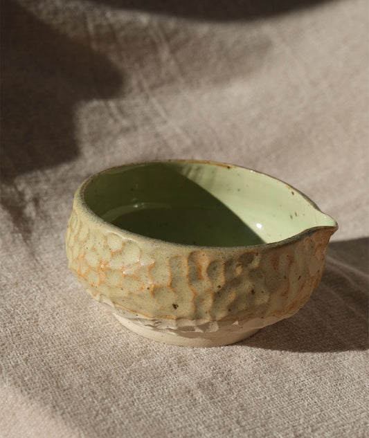 Textured Matcha Bowl - Pastel Green