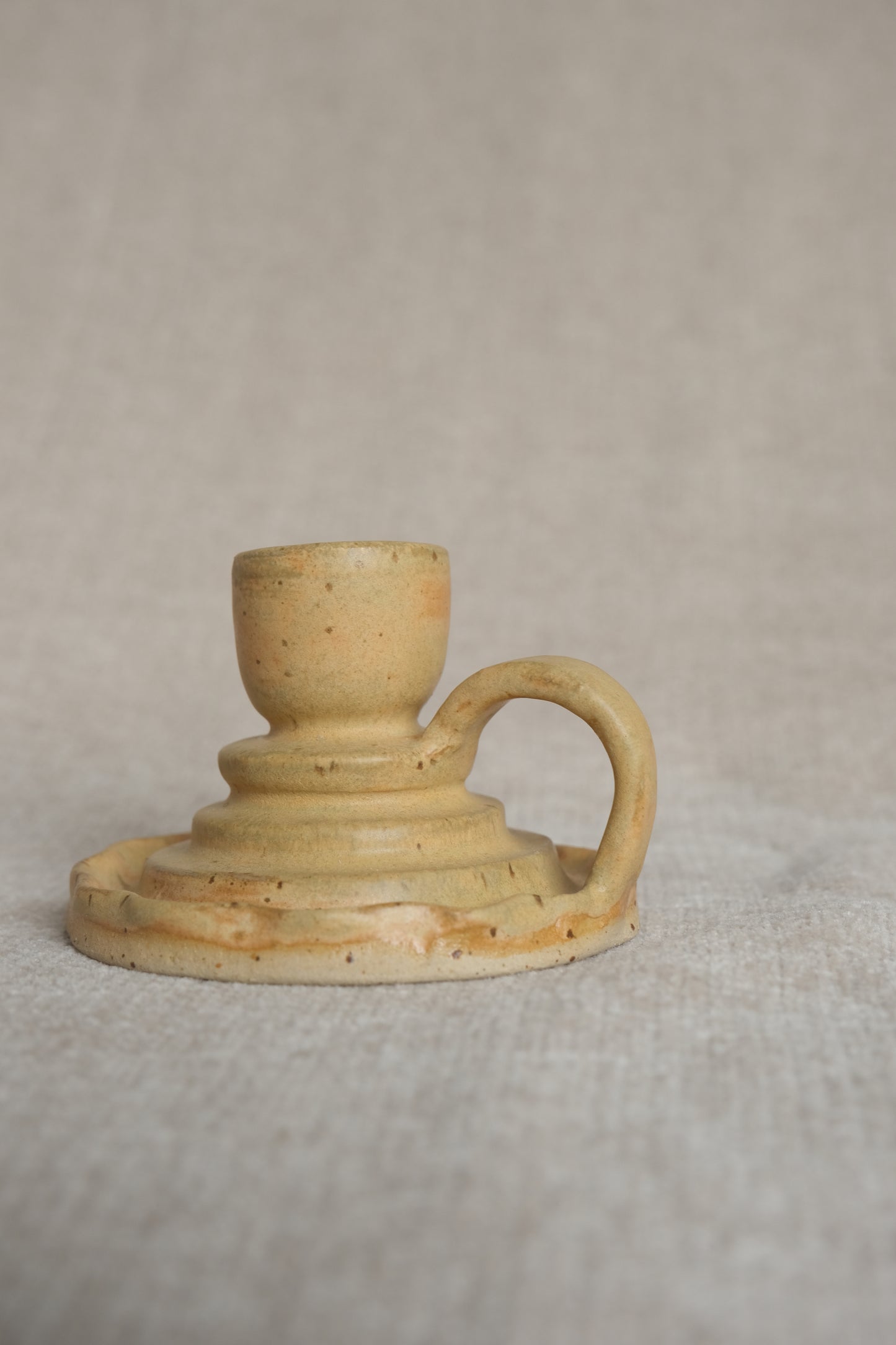 Handmade Candlestick Holder - Sandstone