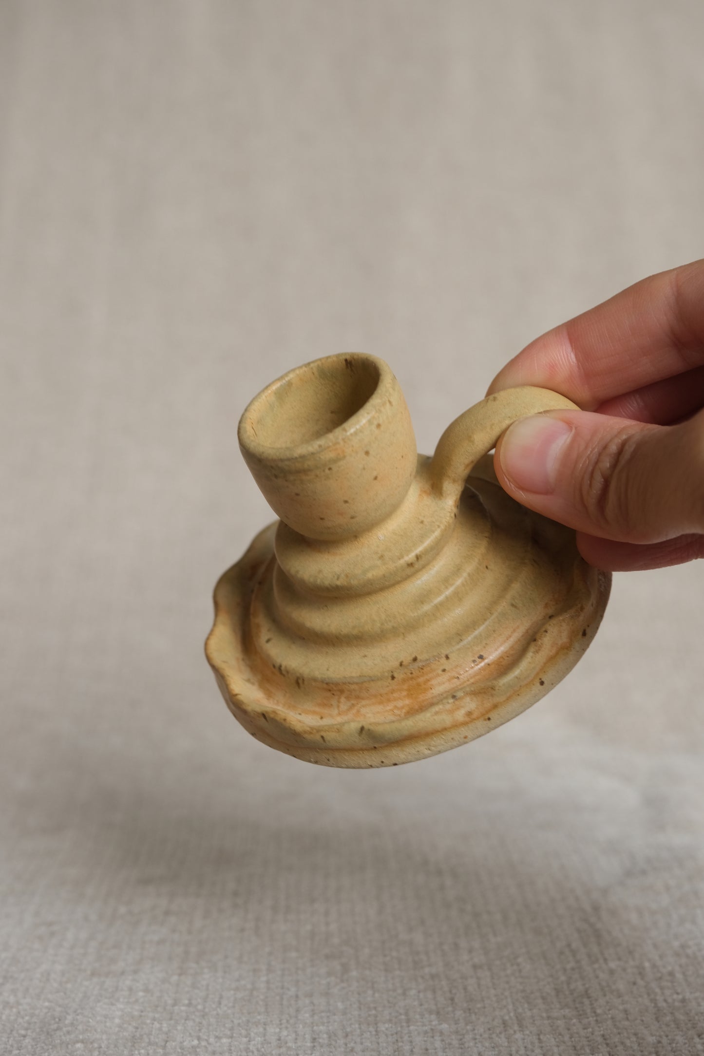 Handmade Candlestick Holder - Sandstone