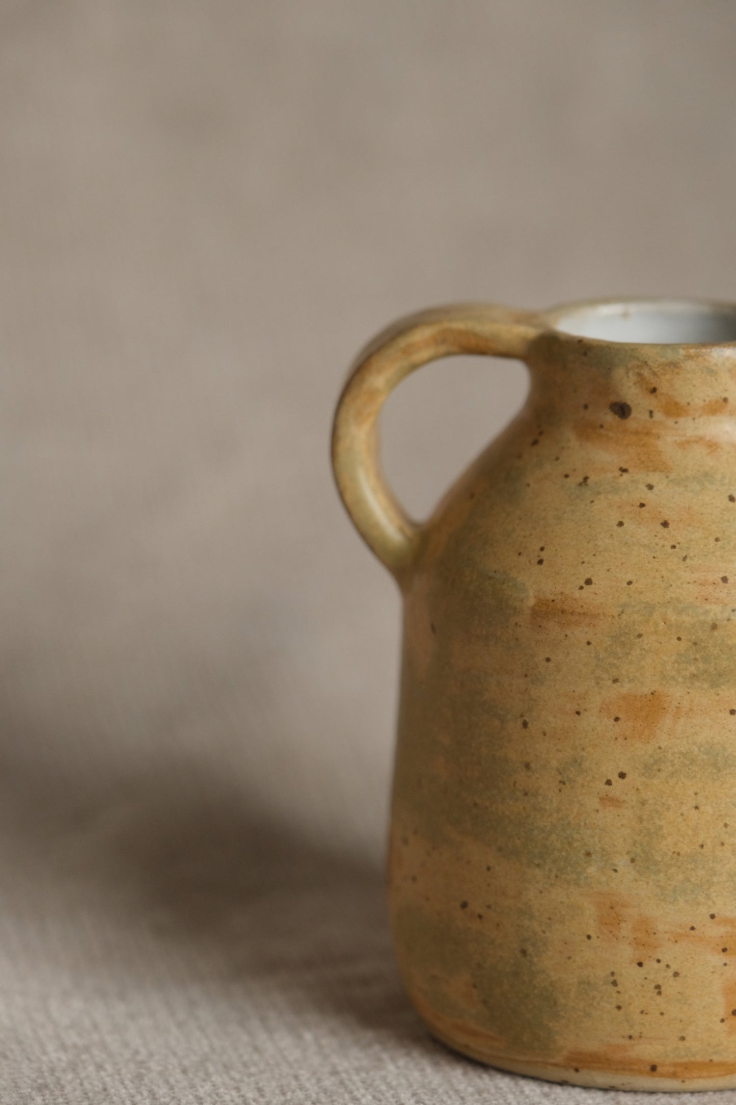 Handcarved Pitcher Vase - Sandstone