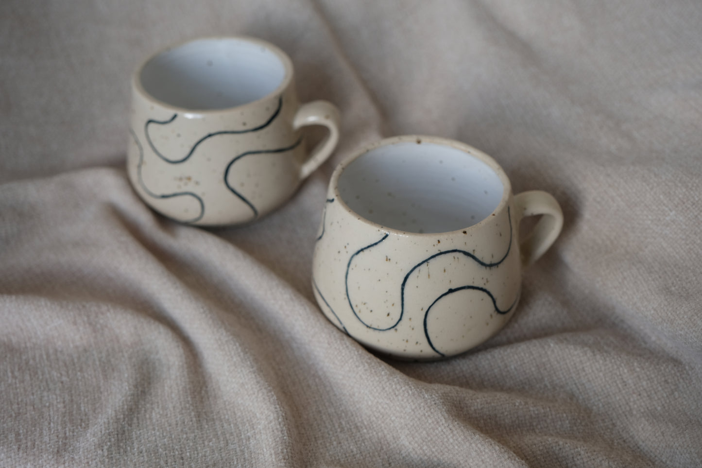 Natural Speckled Swirl Mug | Made to Order