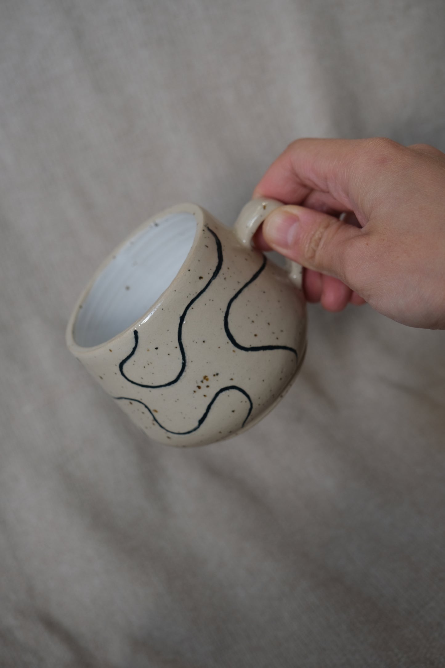 Natural Speckled Swirl Mug | Made to Order