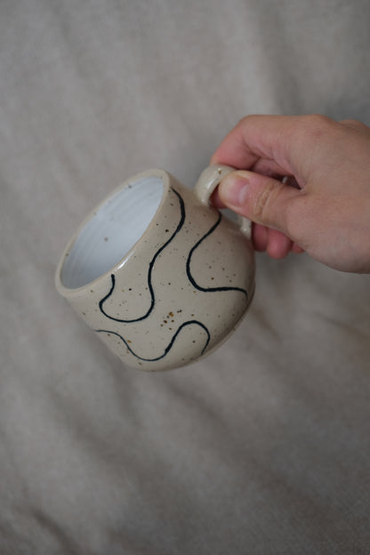 Natural Speckled Swirl Mug | Made to Order