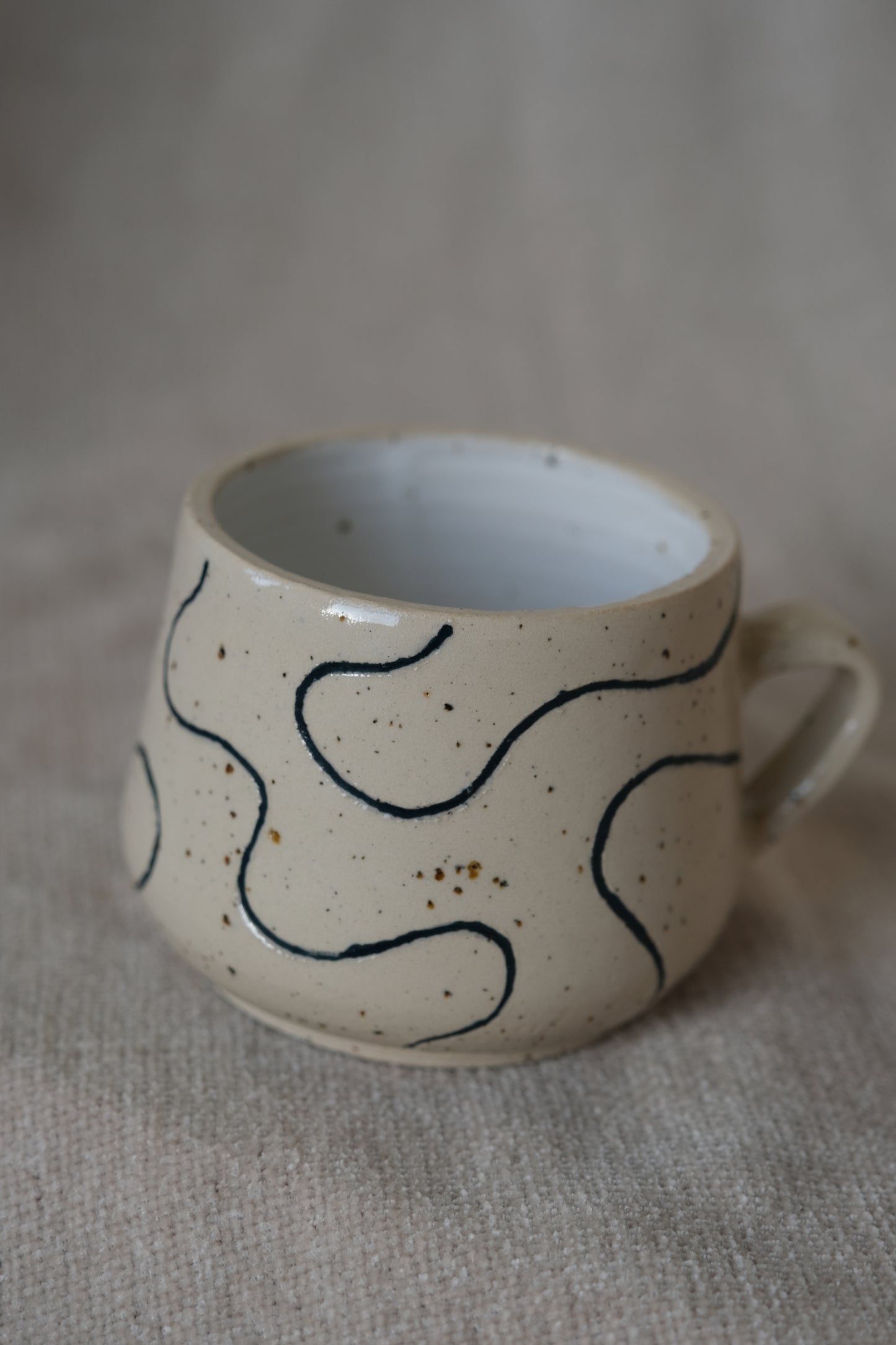 Natural Speckled Swirl Mug | Made to Order