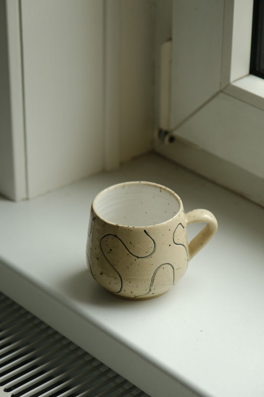 Natural Speckled Swirl Mug | Made to Order