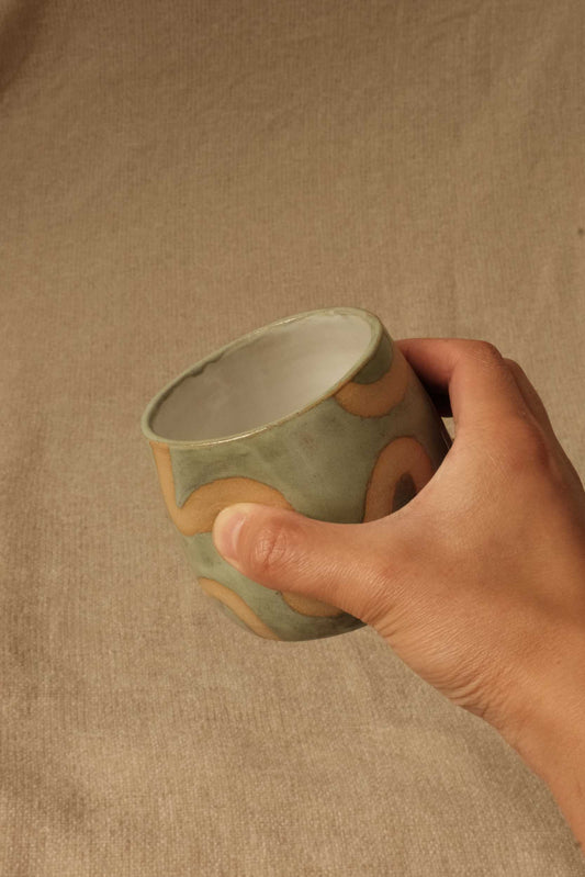 Swirl Dimple Cup - Sage Green