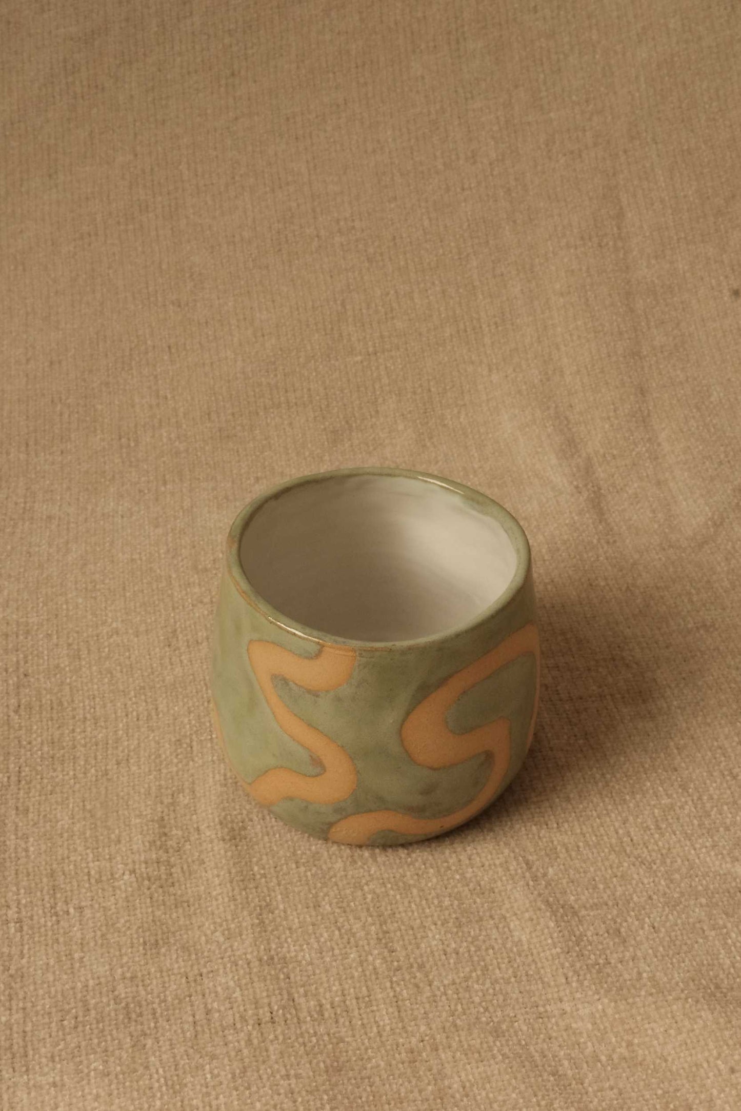 Swirl Dimple Cup - Sage Green