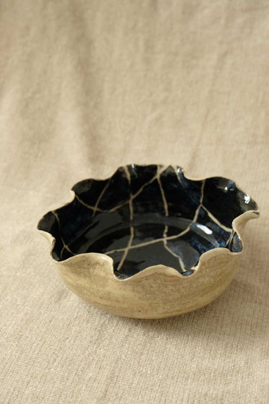 Midnight Petal Bowl