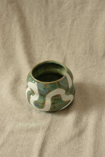 Swirl Bubble Cup - Iridescent Green