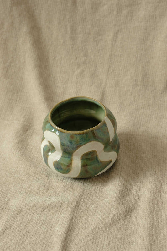 Swirl Bubble Cup - Iridescent Green