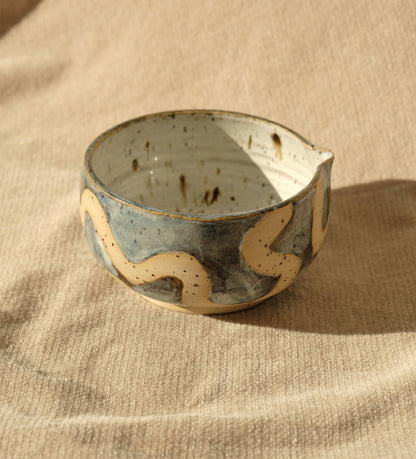 Swirl Matcha Bowl - Cloudy Blue