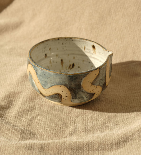 Swirl Matcha Bowl - Cloudy Blue