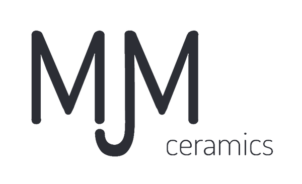 MJM ceramics logo on a white background