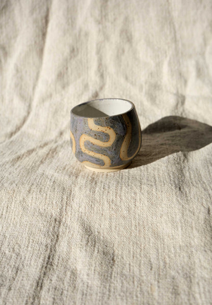 Handmade Ceramic Cup - Dark Speckled Purple Glaze