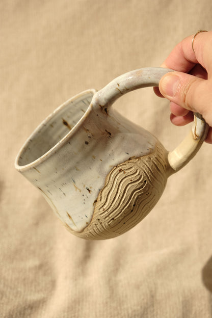 Carved Mug - White Speckle