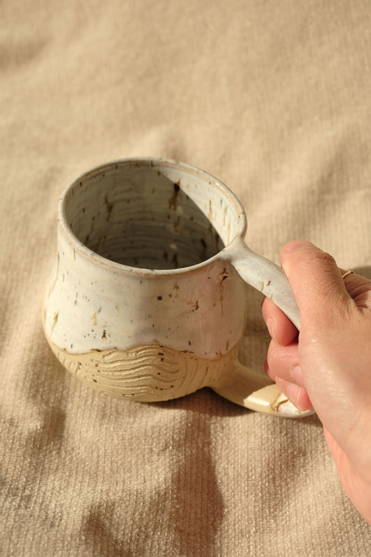 Carved Mug - White Speckle
