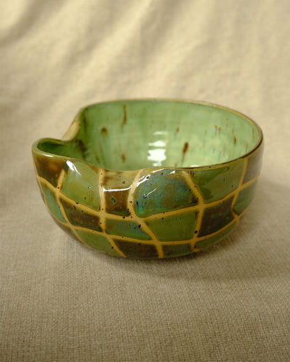 Wavy Grid Ramen Bowl - Green